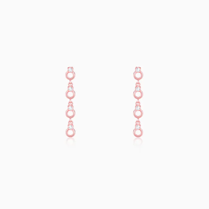 Rose Gold Bridal Blush Earrings