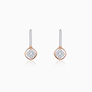 Rose Gold Delicate Shine Diamond Earrings
