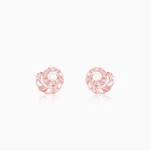 Rose Gold Elegant Swirl Earrings