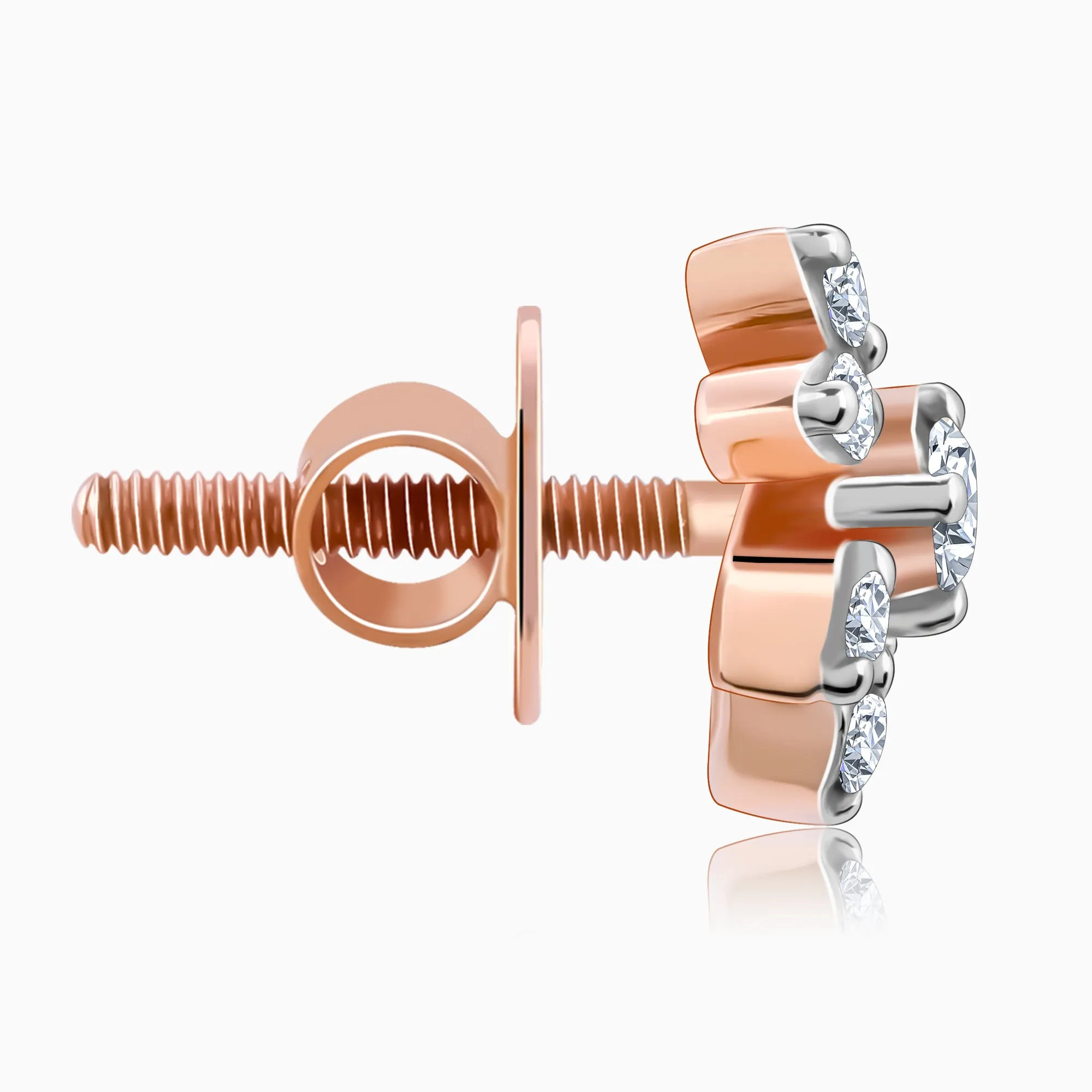 Rose Gold Floral Musings Diamond Studs