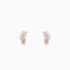 Rose Gold Juno J-hoop Diamond Earrings