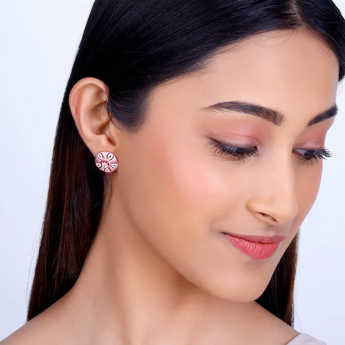 Rose Gold Vinca Earrings