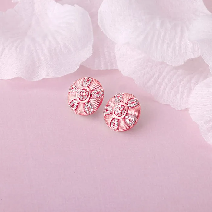 Rose Gold Vinca Earrings
