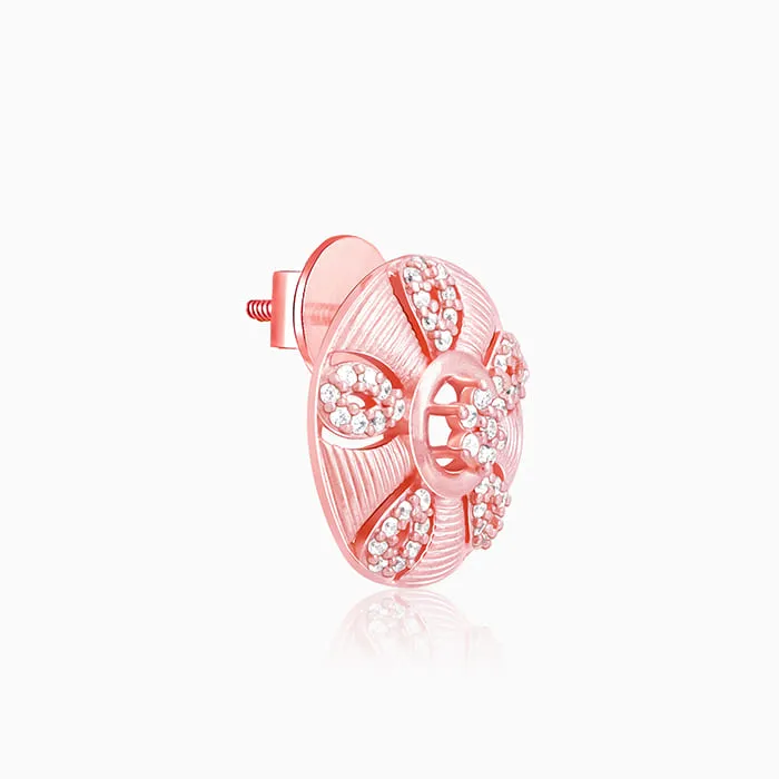 Rose Gold Vinca Earrings