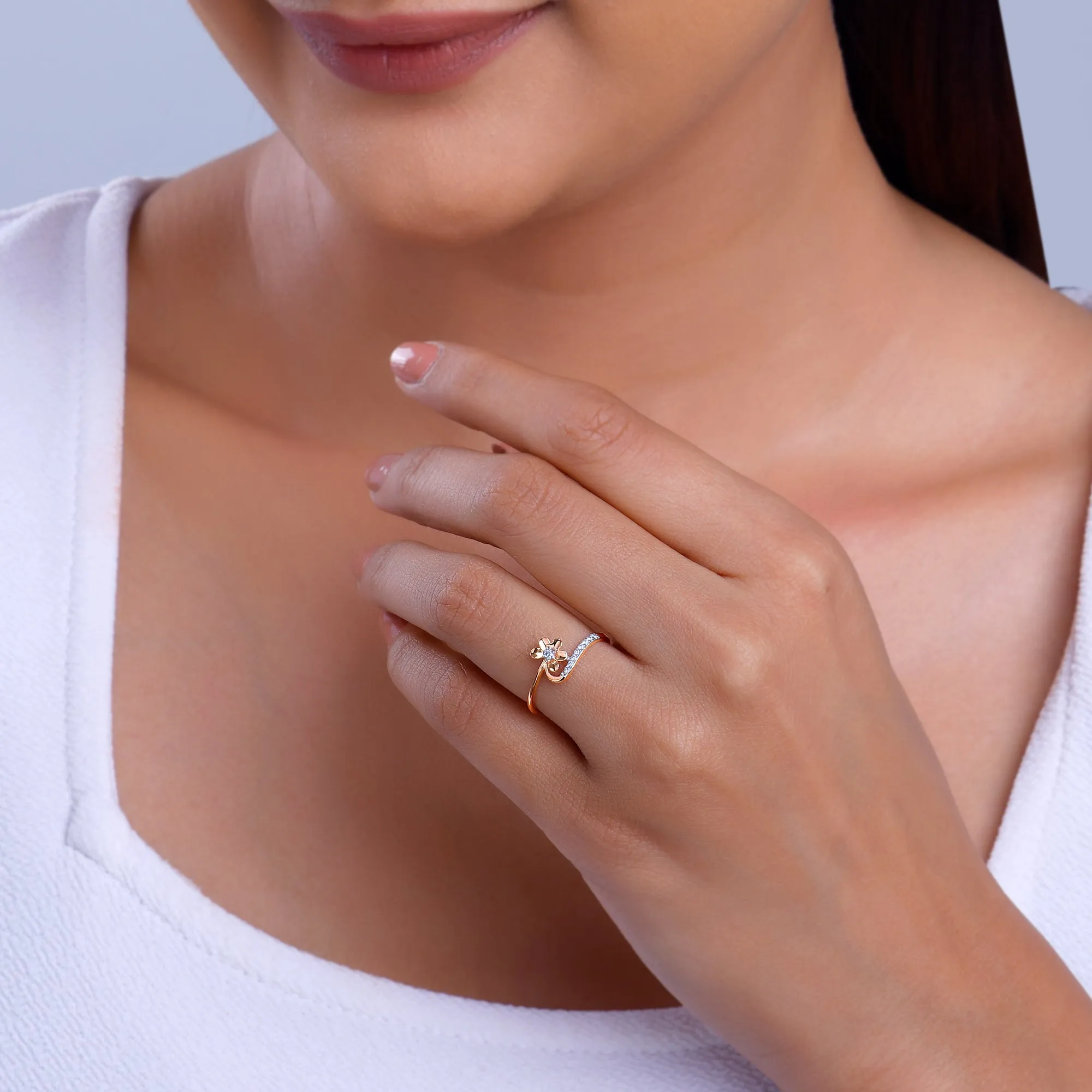 Rose Gold Whisper Diamond Ring