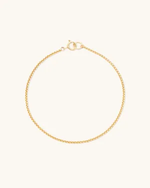 Round Box Chain Bracelet