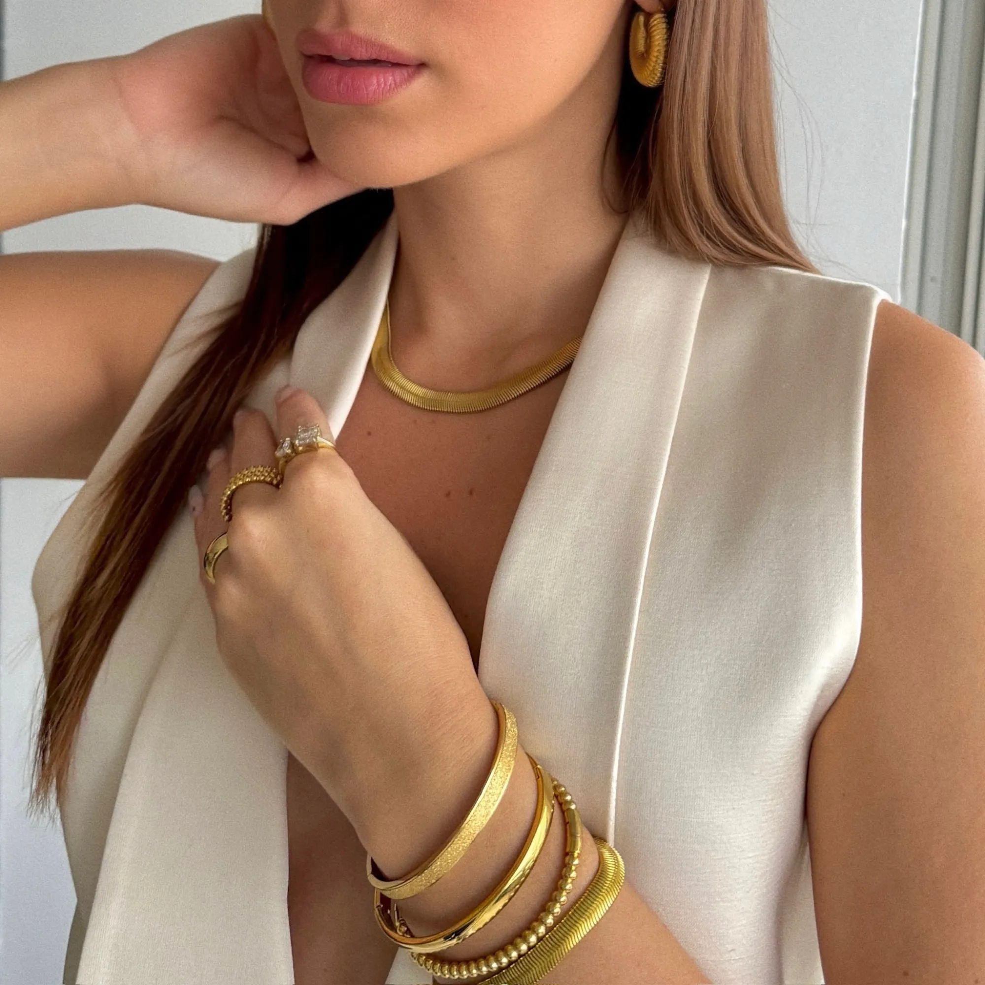 Scarlett Beaded Bangle Bracelet