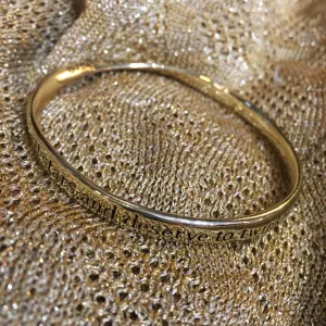Shine... we are all stars and deserve to twinkle... gold tone metal Bangle Bracelet