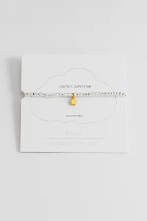 Sienna Beaded Puffy Star Charm Bracelet