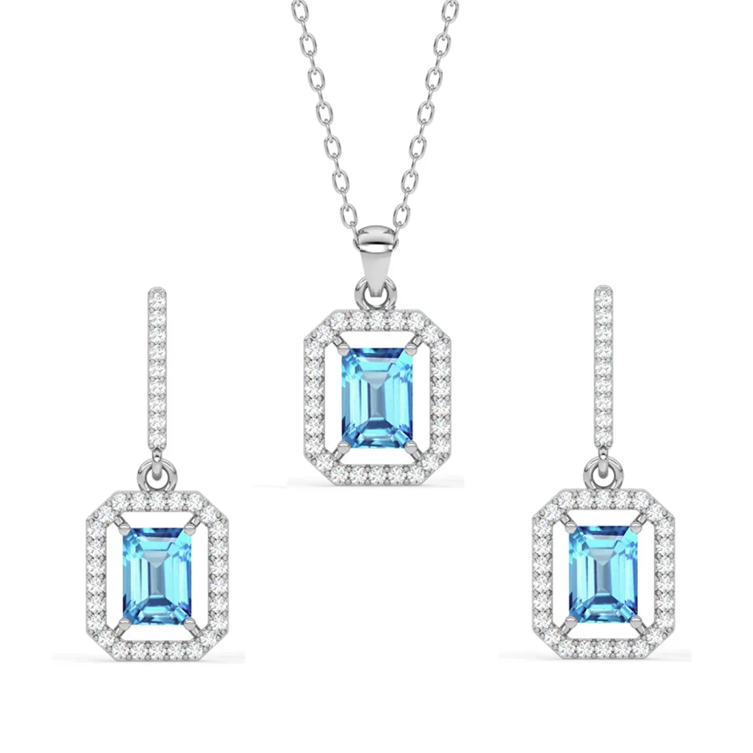 Silver Azul Jewellery Set