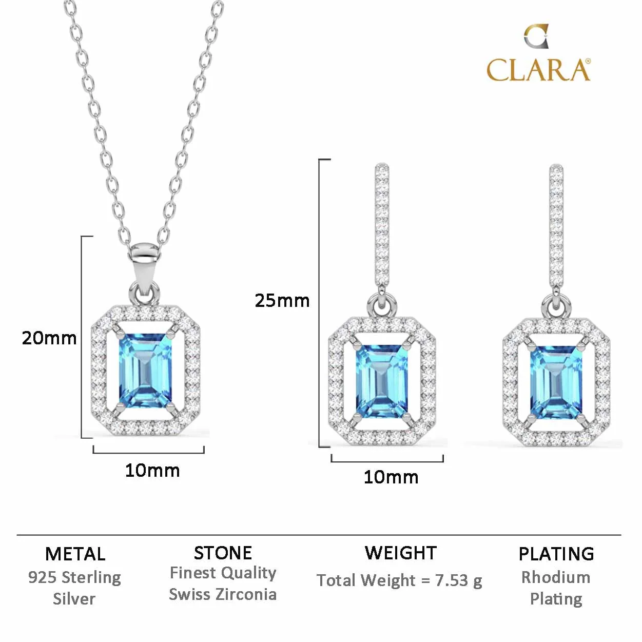 Silver Azul Jewellery Set