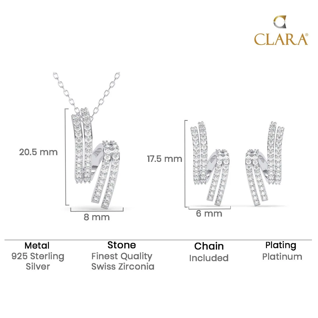Silver Curl Jewellery Set