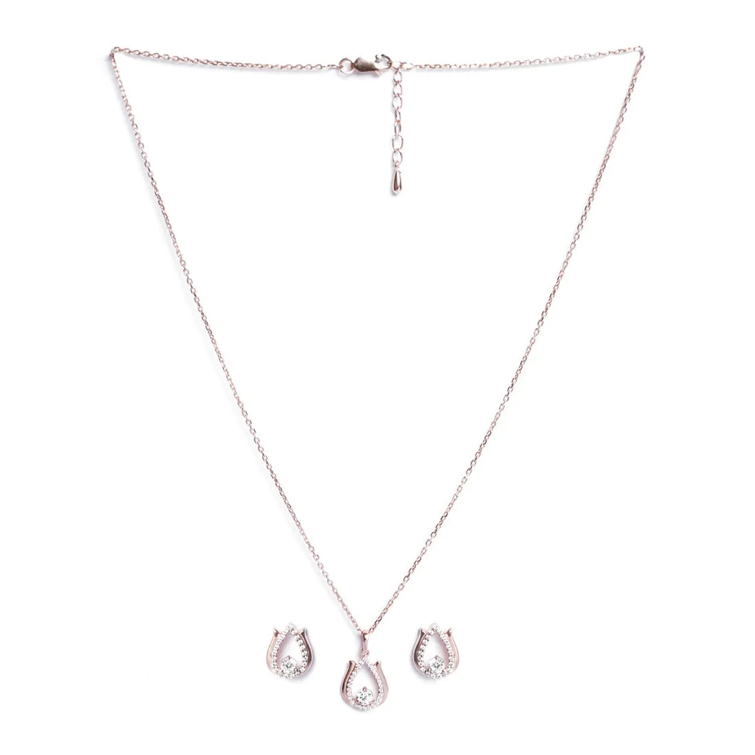 Silver Lotus Jewellery Set