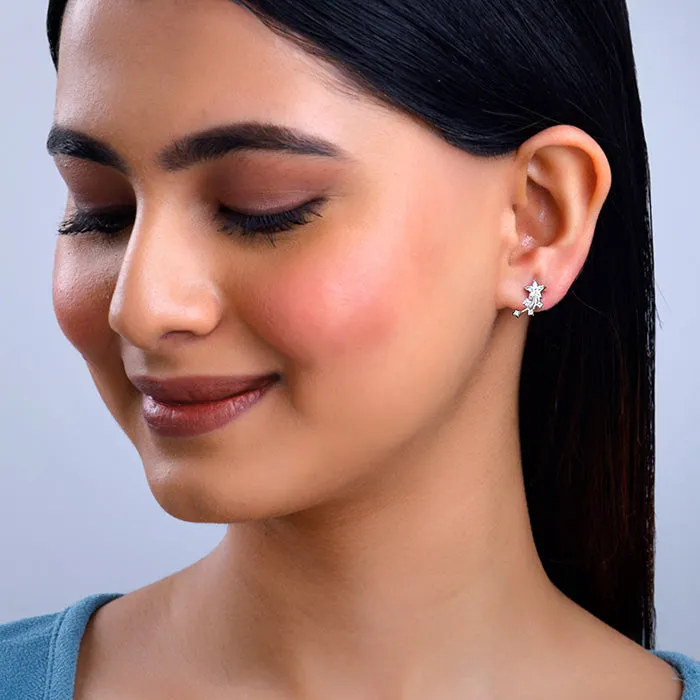 Silver Lucky Star Earrings