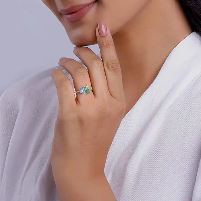 Silver Nectar Love Ring