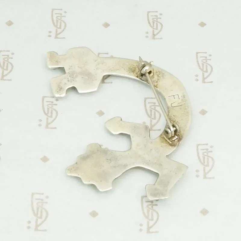 Silver Zuni Rainbow Man Brooch