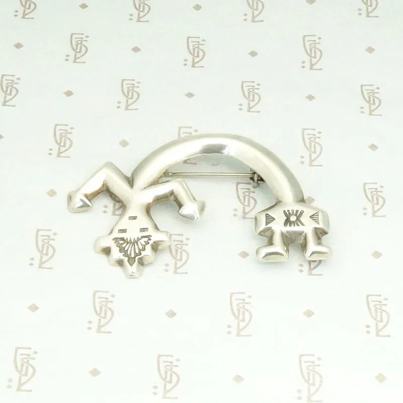 Silver Zuni Rainbow Man Brooch