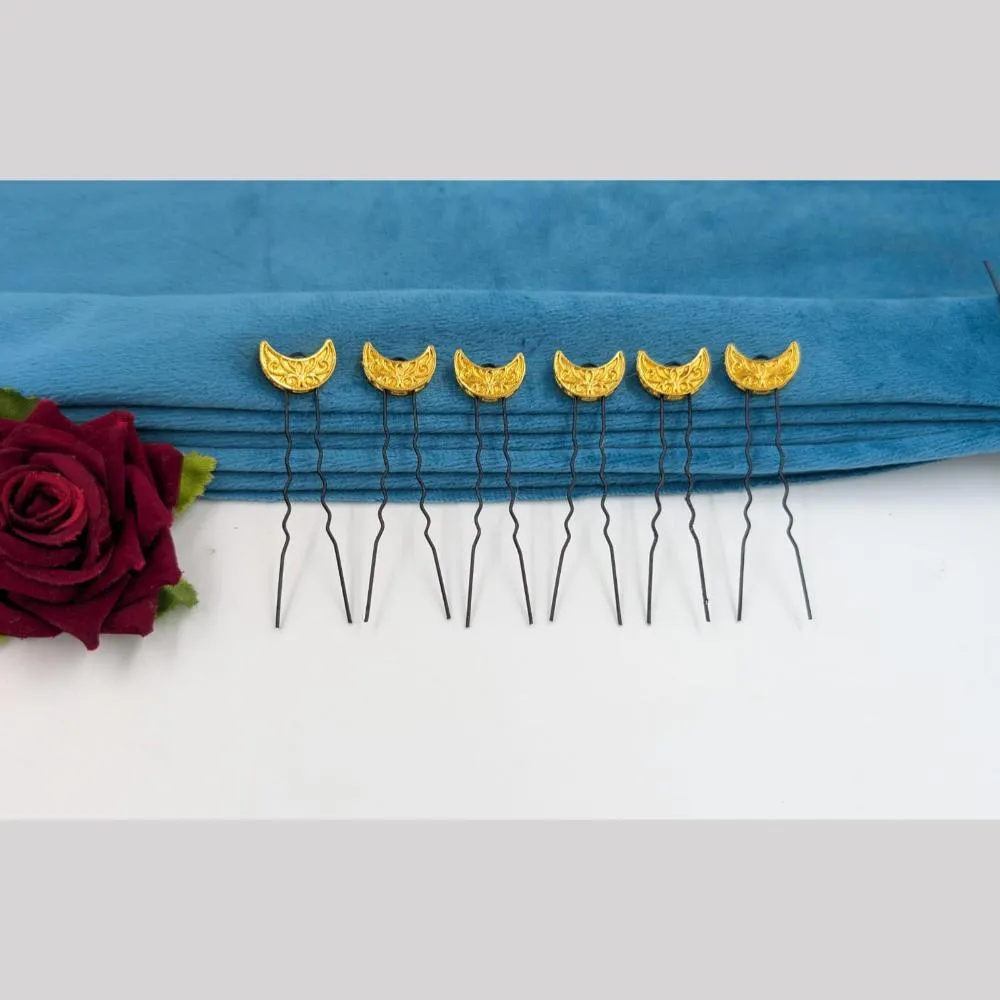 SNERA Gold Plated Hair Accessories ( 6 Piece Only)