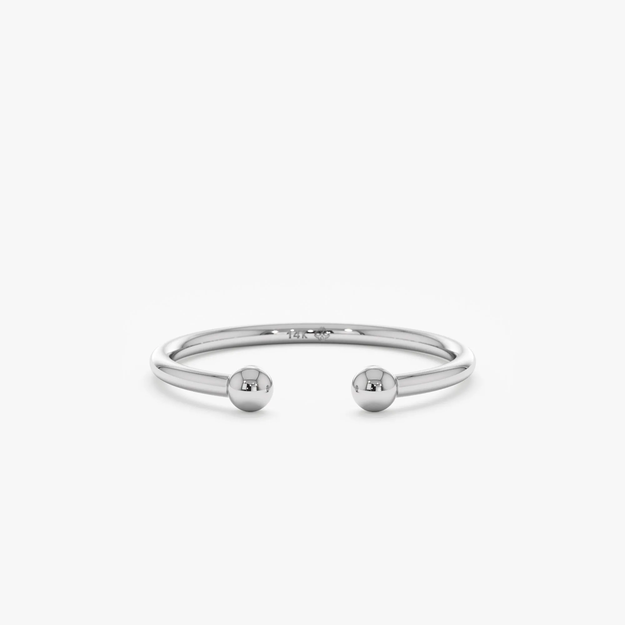 Solid Gold Open Ball Ring, Anne