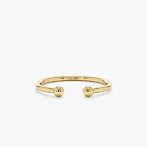 Solid Gold Open Ball Ring, Anne