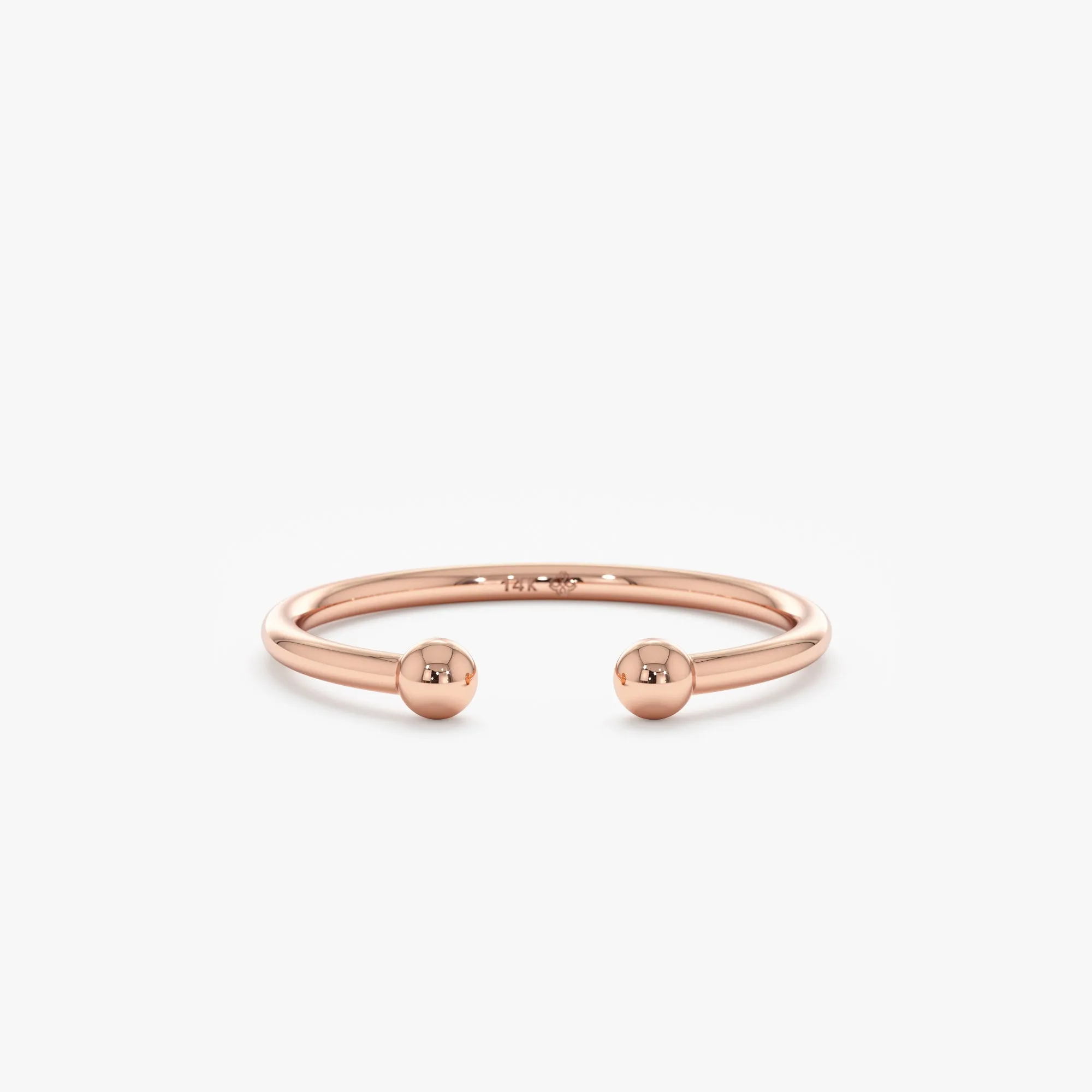 Solid Gold Open Ball Ring, Anne