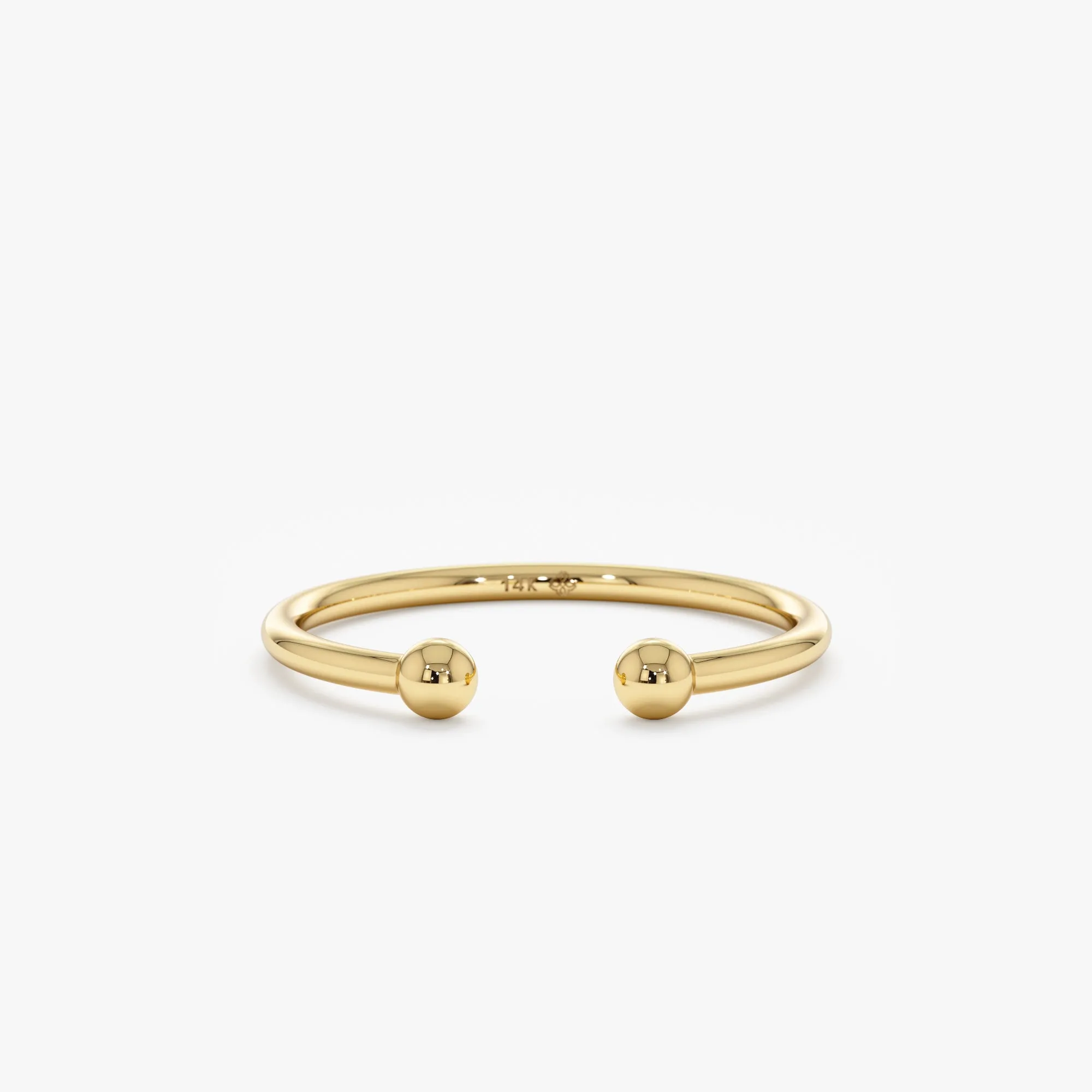 Solid Gold Open Ball Ring, Anne