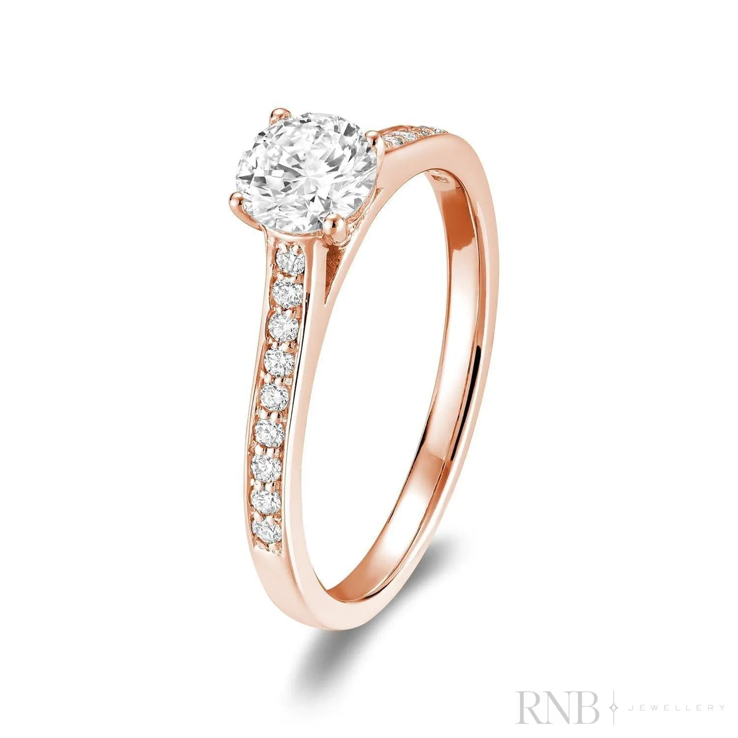 Solitaire Channel Diamond Engagement Ring