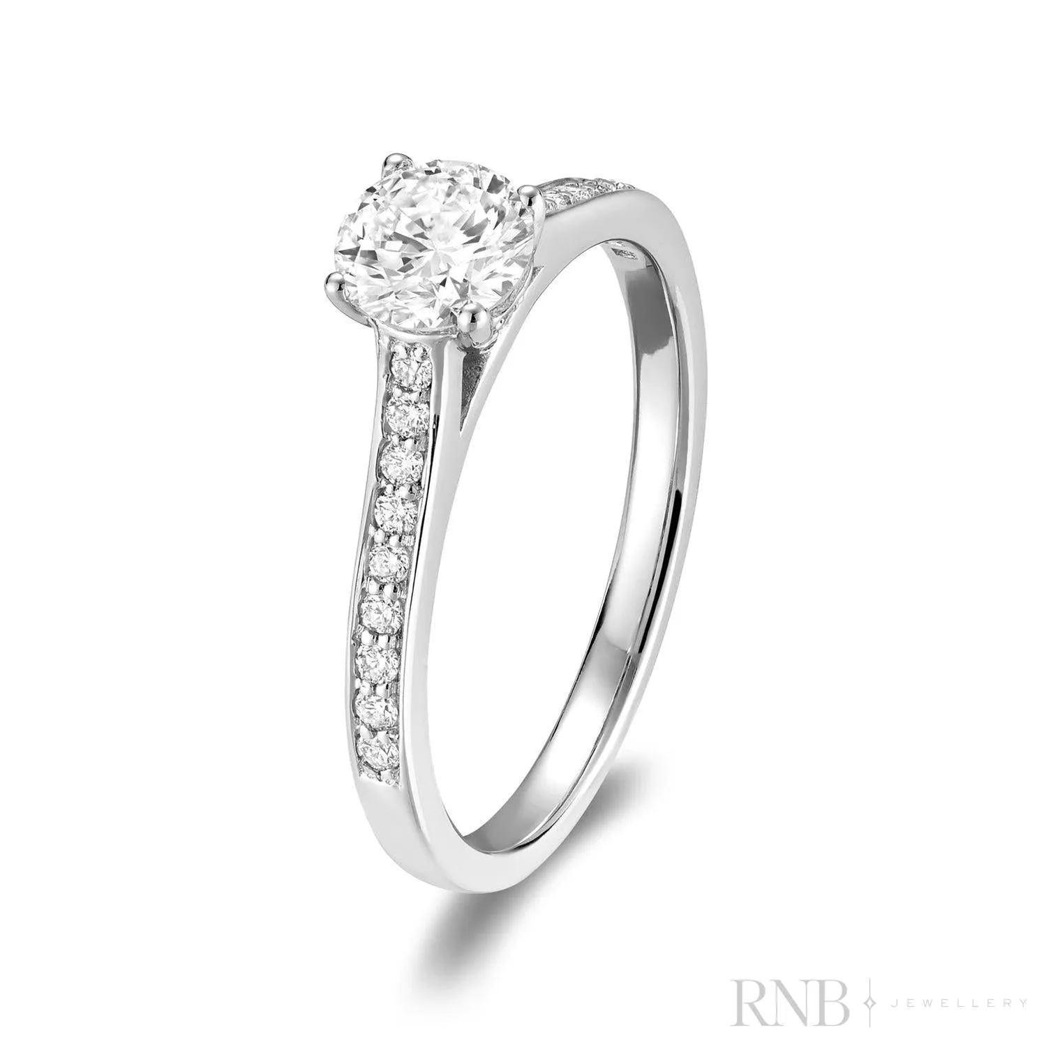 Solitaire Channel Diamond Engagement Ring