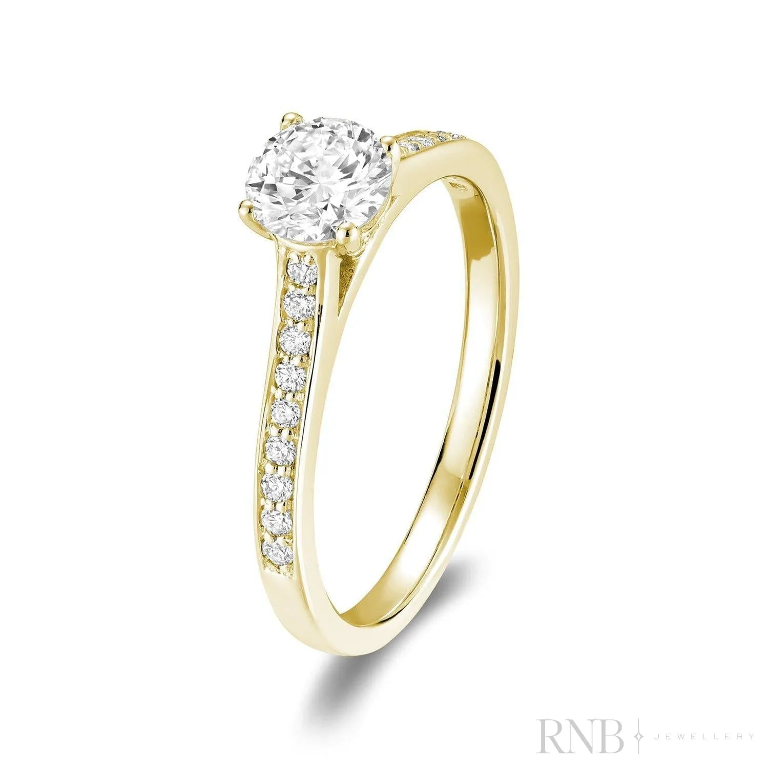 Solitaire Channel Diamond Engagement Ring