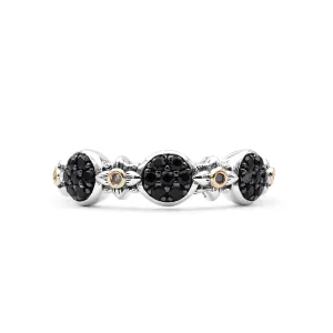 Stephen Dweck Black Onyx Garden of Stephen Ring with Diamond Accents in Sterling Silver and 18K Yellow Gold