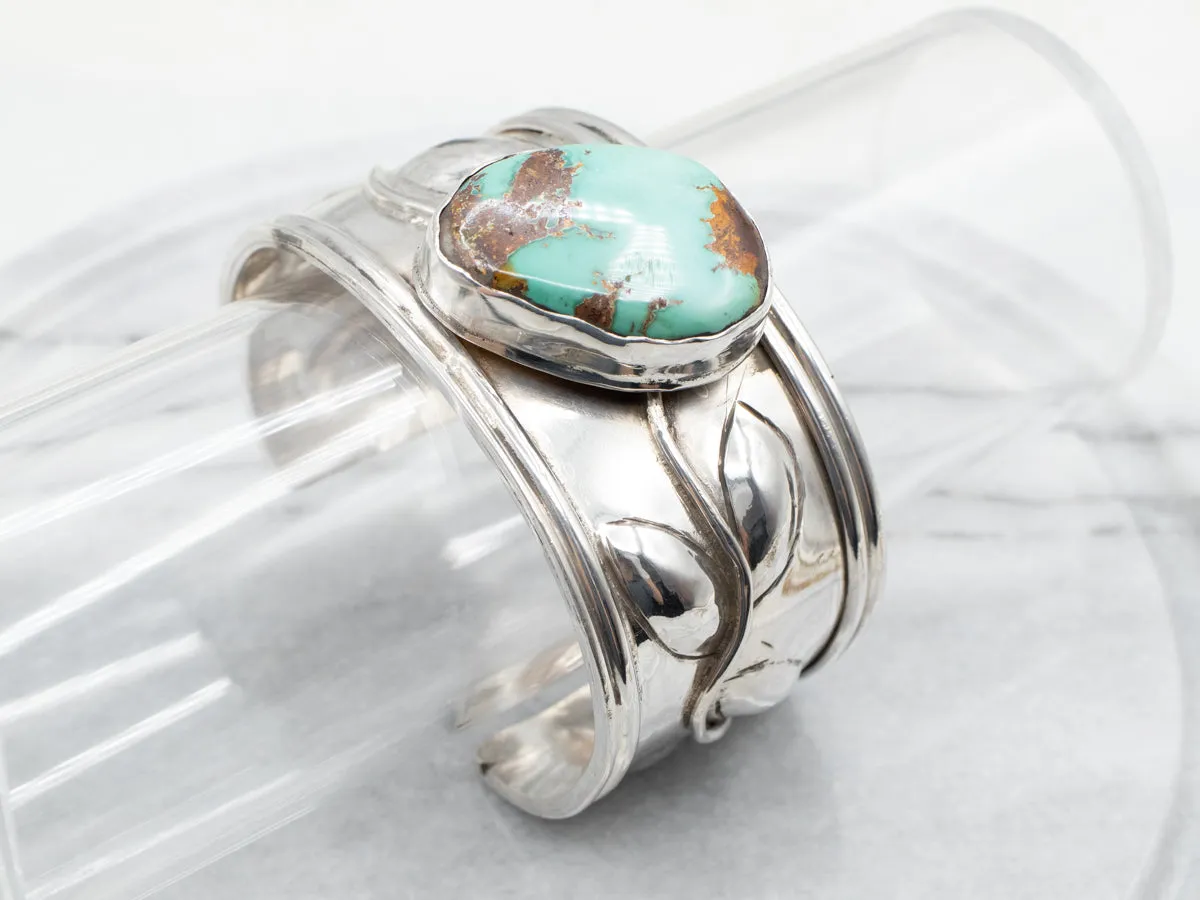 Sterling Silver Handmade Turquoise Cuff Bracelet