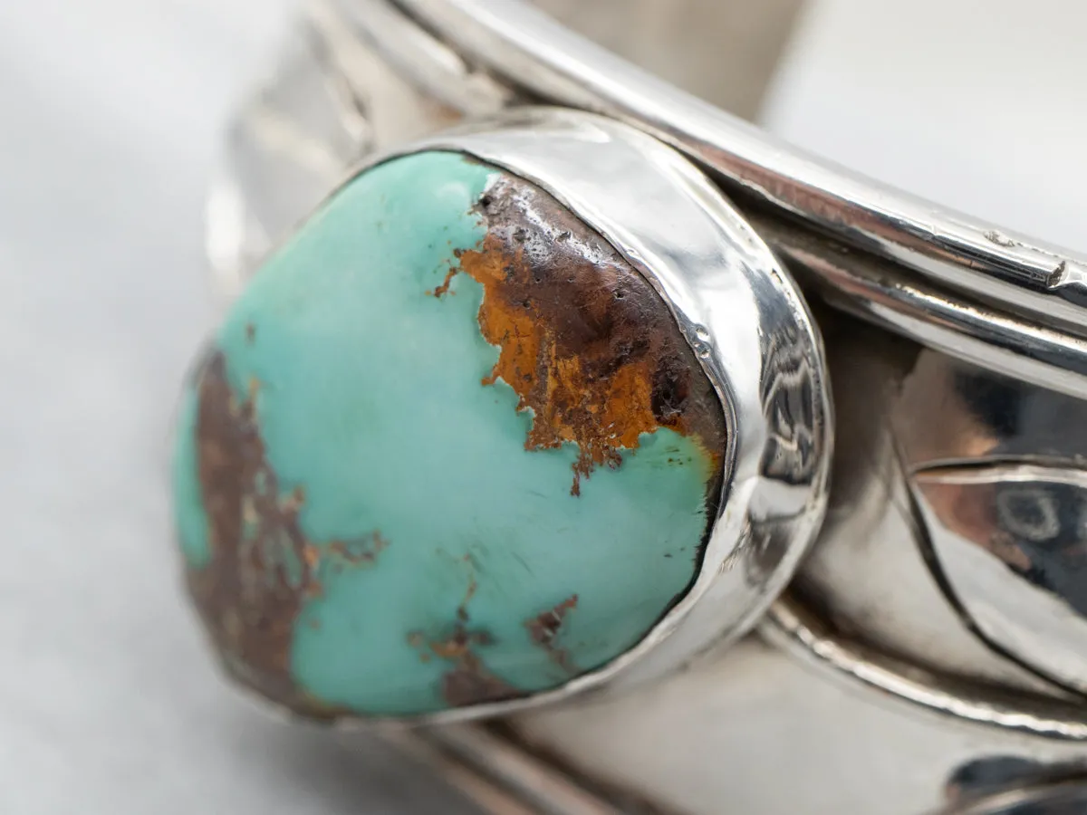 Sterling Silver Handmade Turquoise Cuff Bracelet