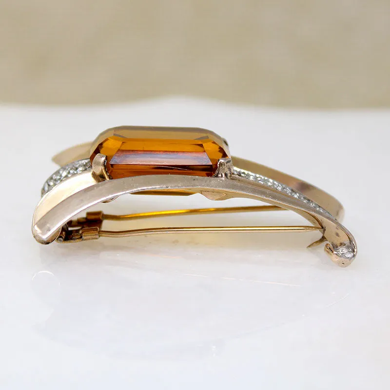 Stunning Gilded Silver Retro Clip by Alfred Philippe for Trifari