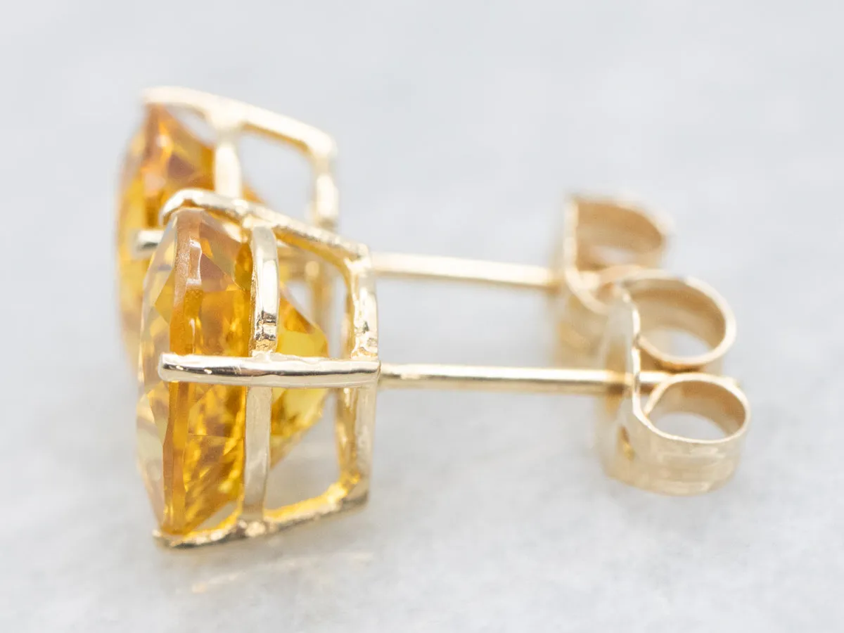 Sunshine Golden Beryl Stud Earrings