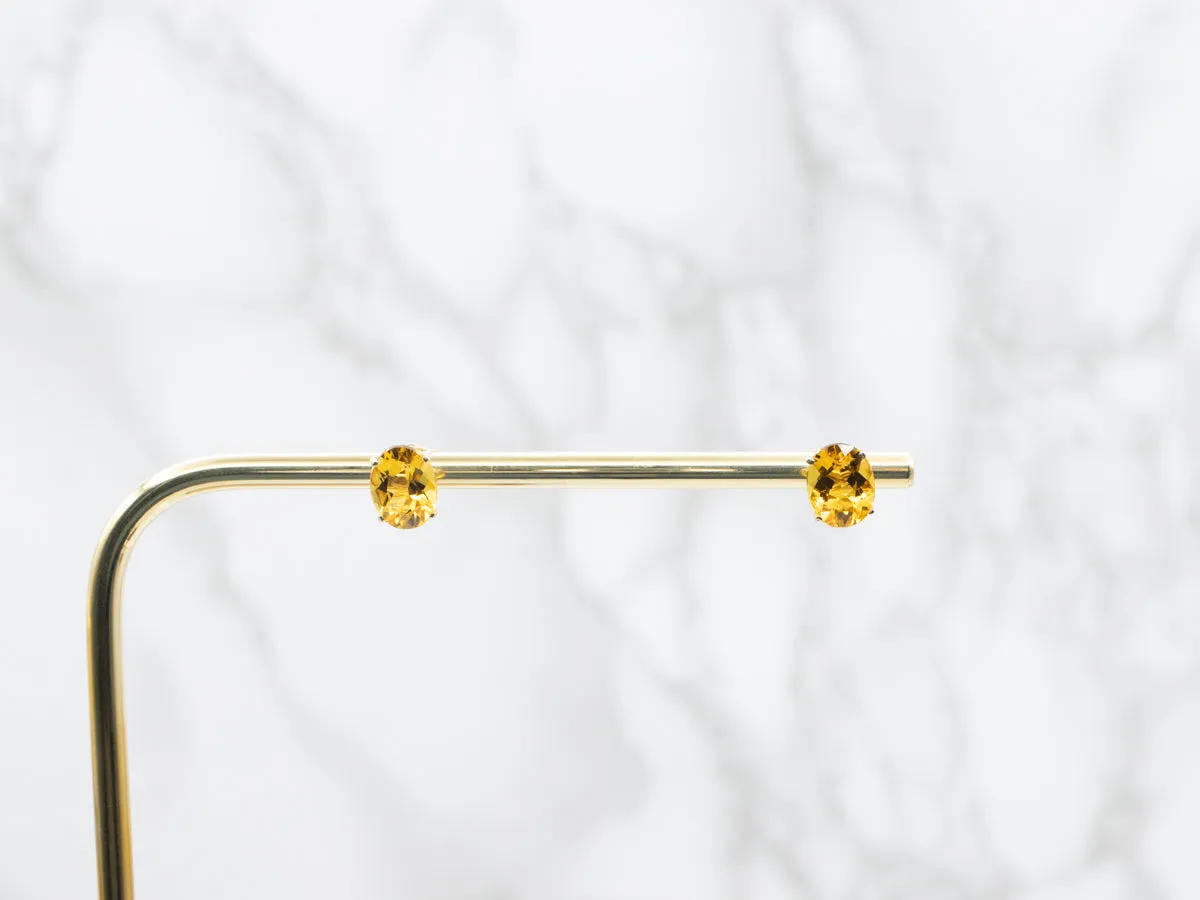 Sunshine Golden Beryl Stud Earrings