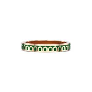 Sur-Mesure L'Arc de DAVIDOR Ring PM, 18k Rose Gold with Palais Royal Lacquered Ceramic