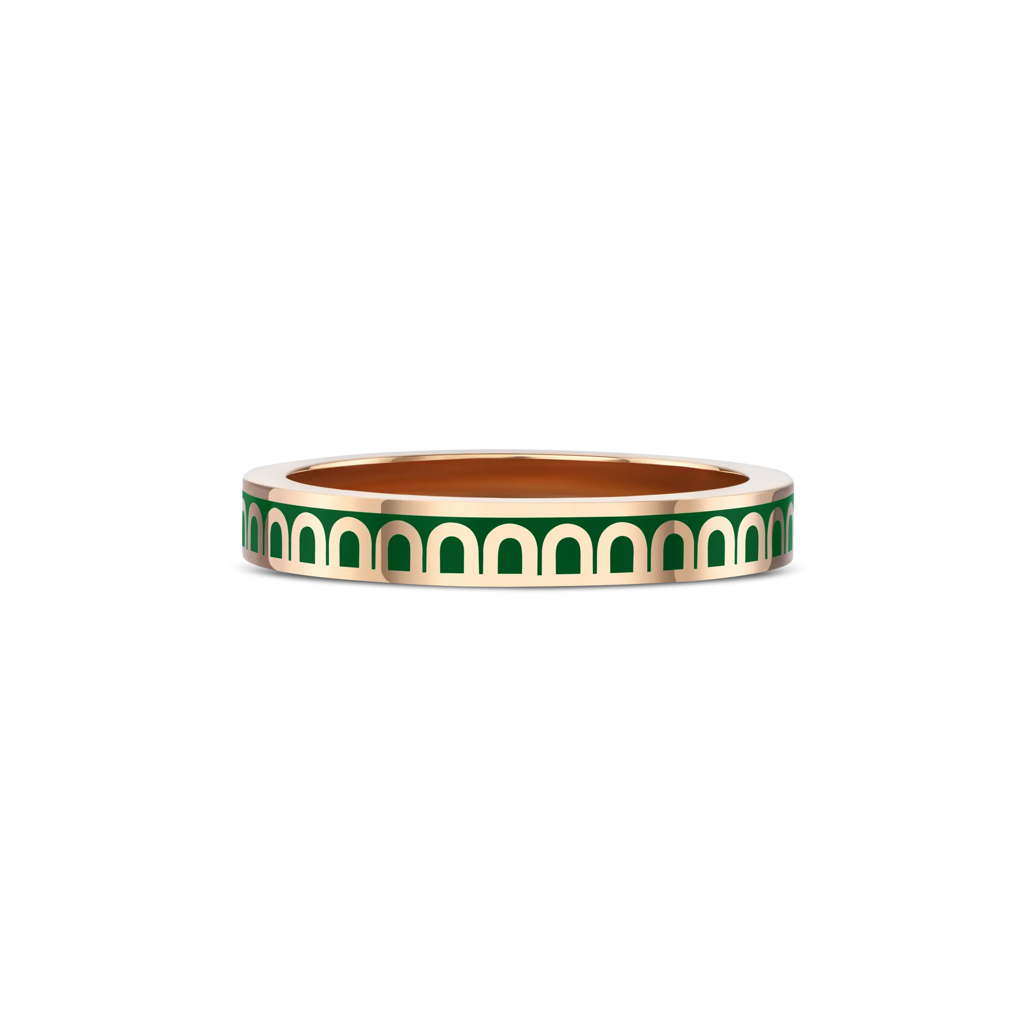 Sur-Mesure L'Arc de DAVIDOR Ring PM, 18k Rose Gold with Palais Royal Lacquered Ceramic
