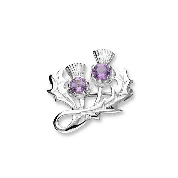 Thistle Silver Brooch CB34