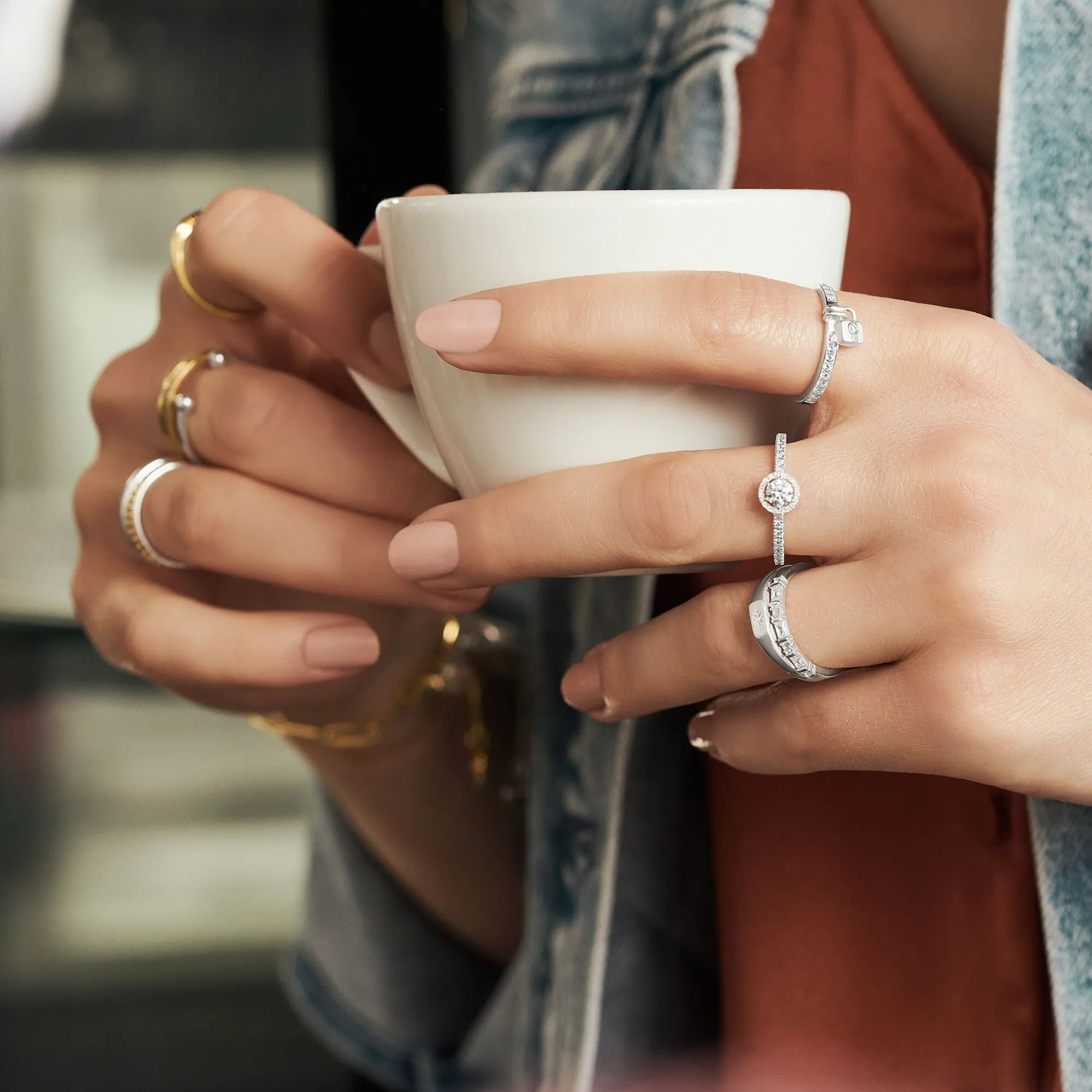 Thomas Sabo Charm Club Sterling Silver CZ Star Engraved Ring
