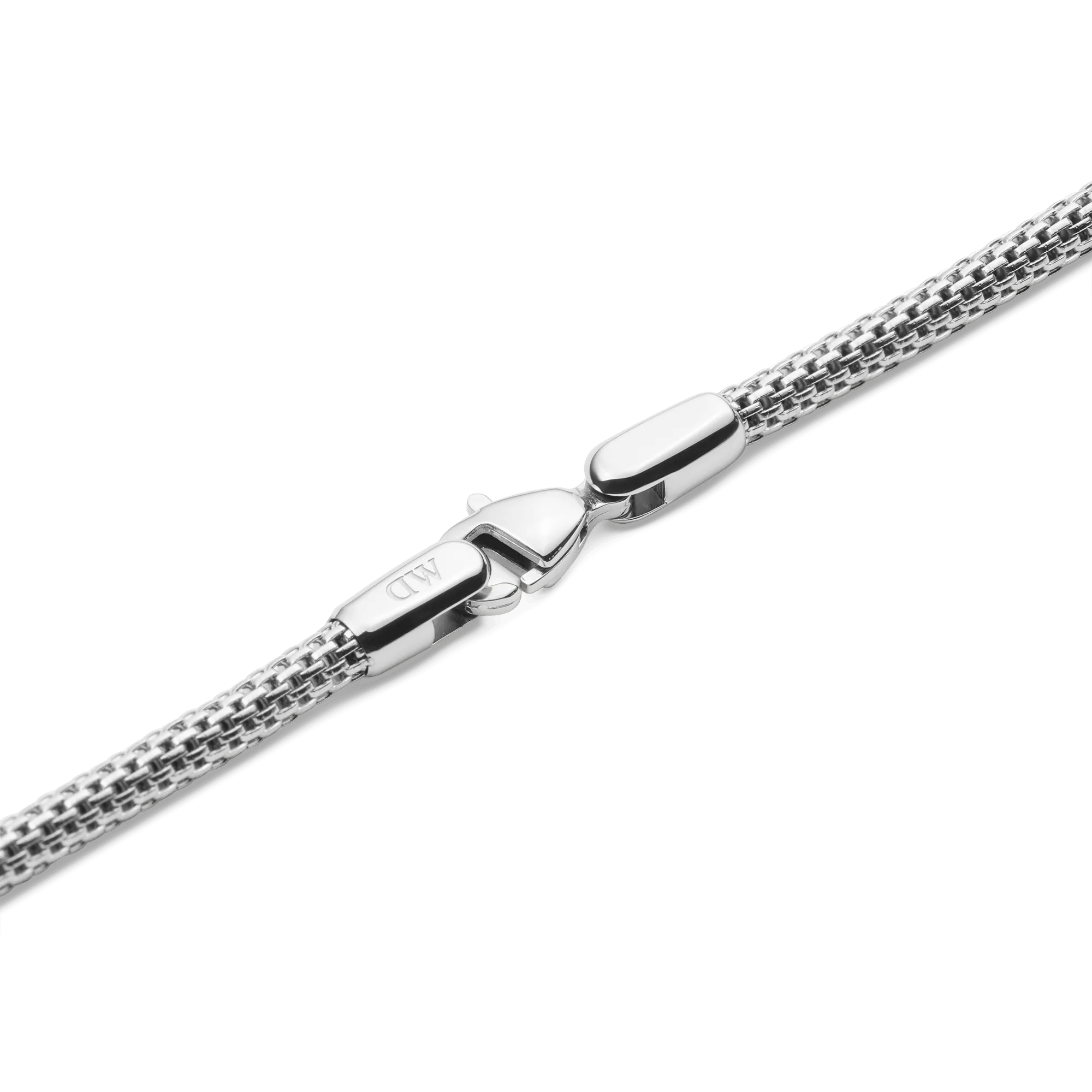 Tide Mesh Necklace Silver 2.8