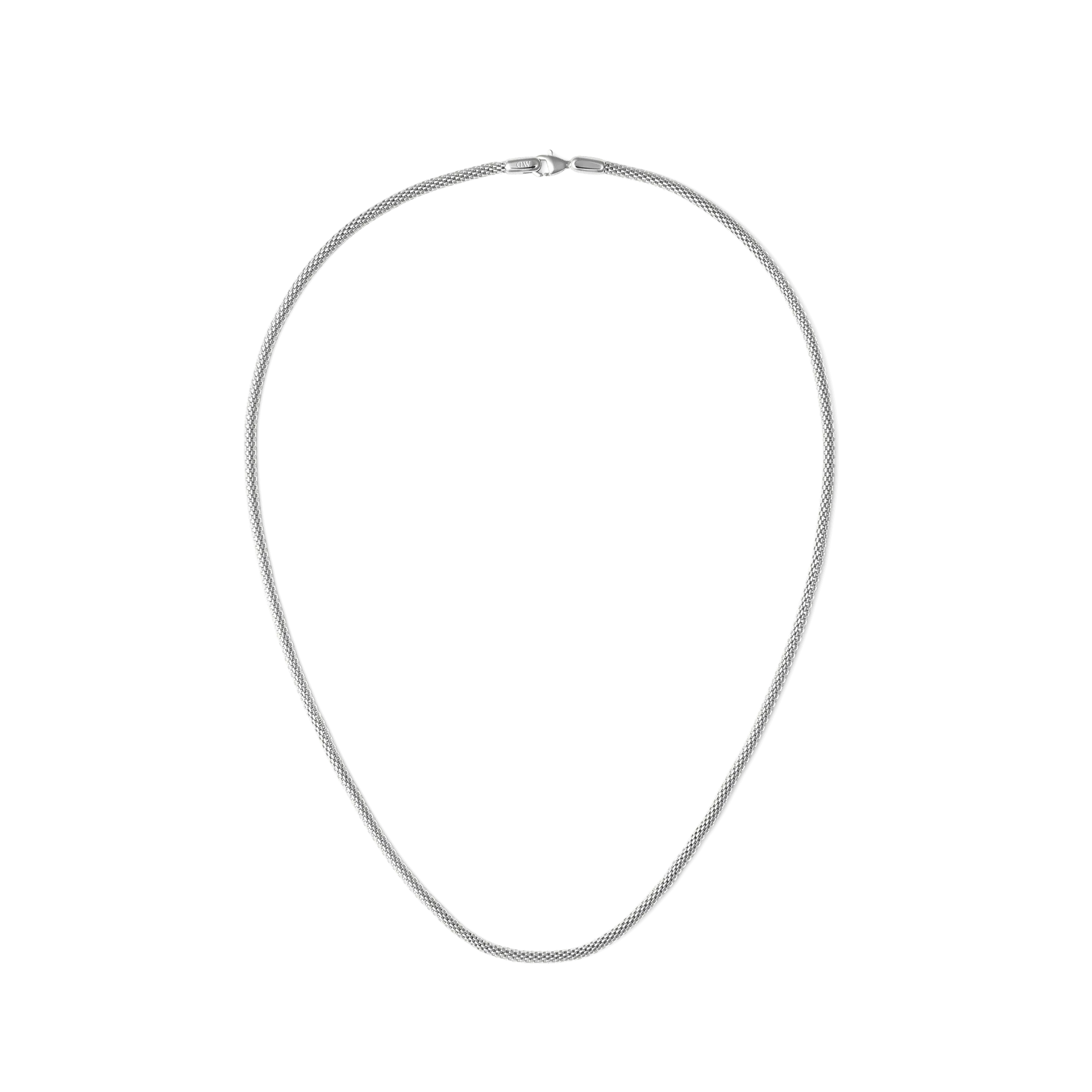 Tide Mesh Necklace Silver 2.8
