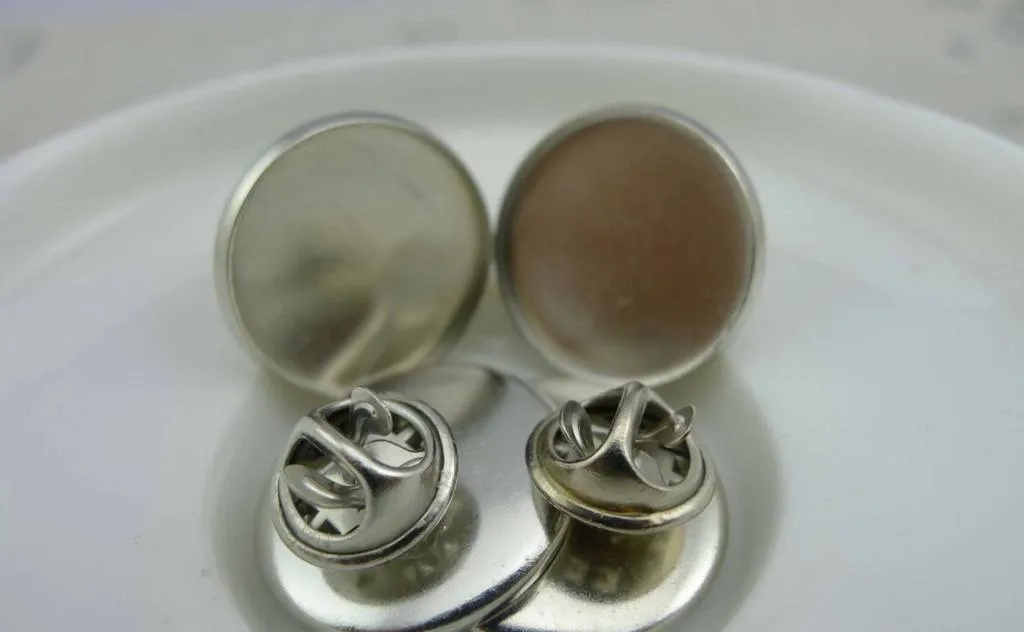 Tie Tack Clutch Lapel Pin Brooch 20mm Bezel Set of 10 A5881