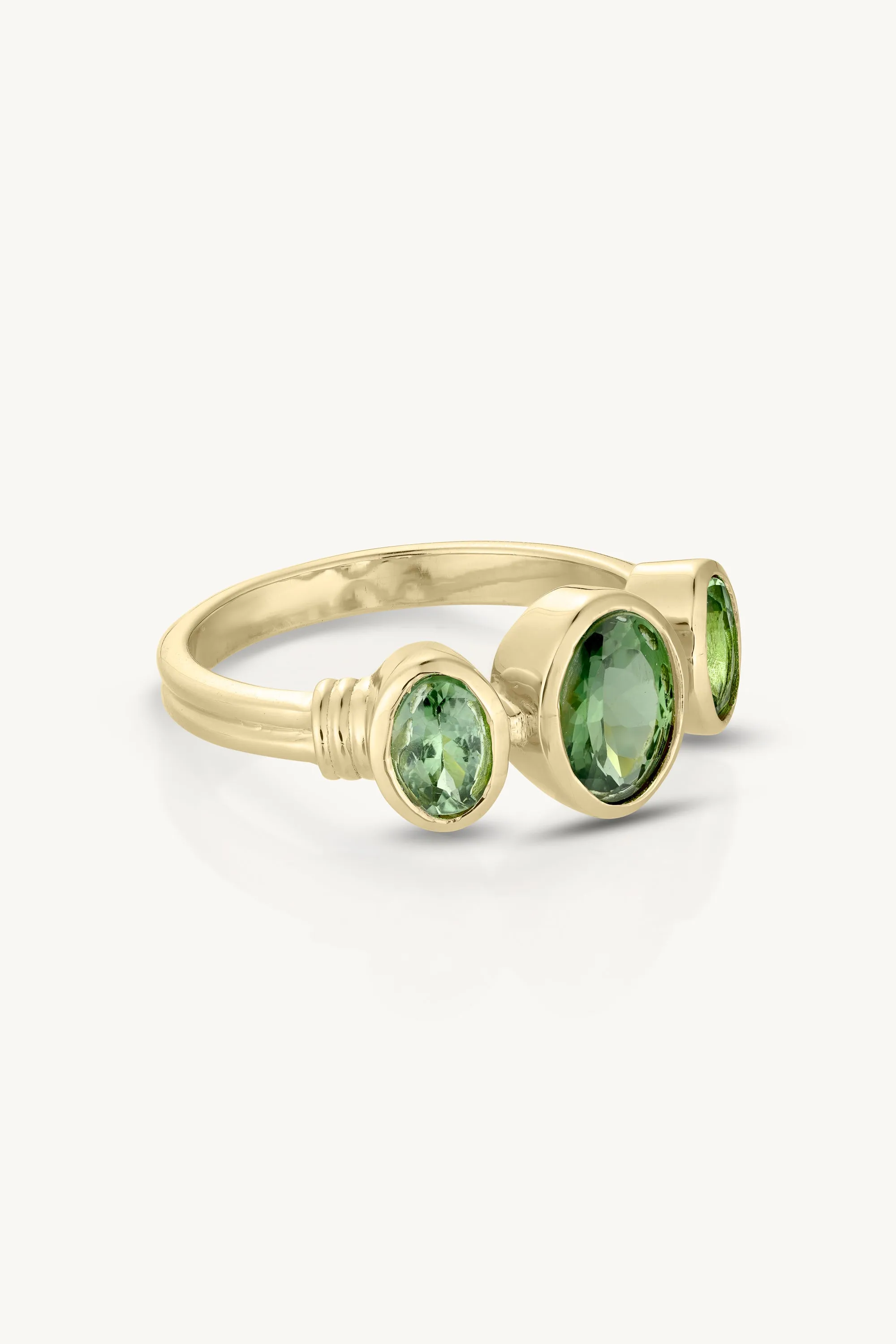 Trinity Apatite Gold Ring