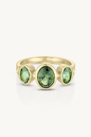 Trinity Apatite Gold Ring