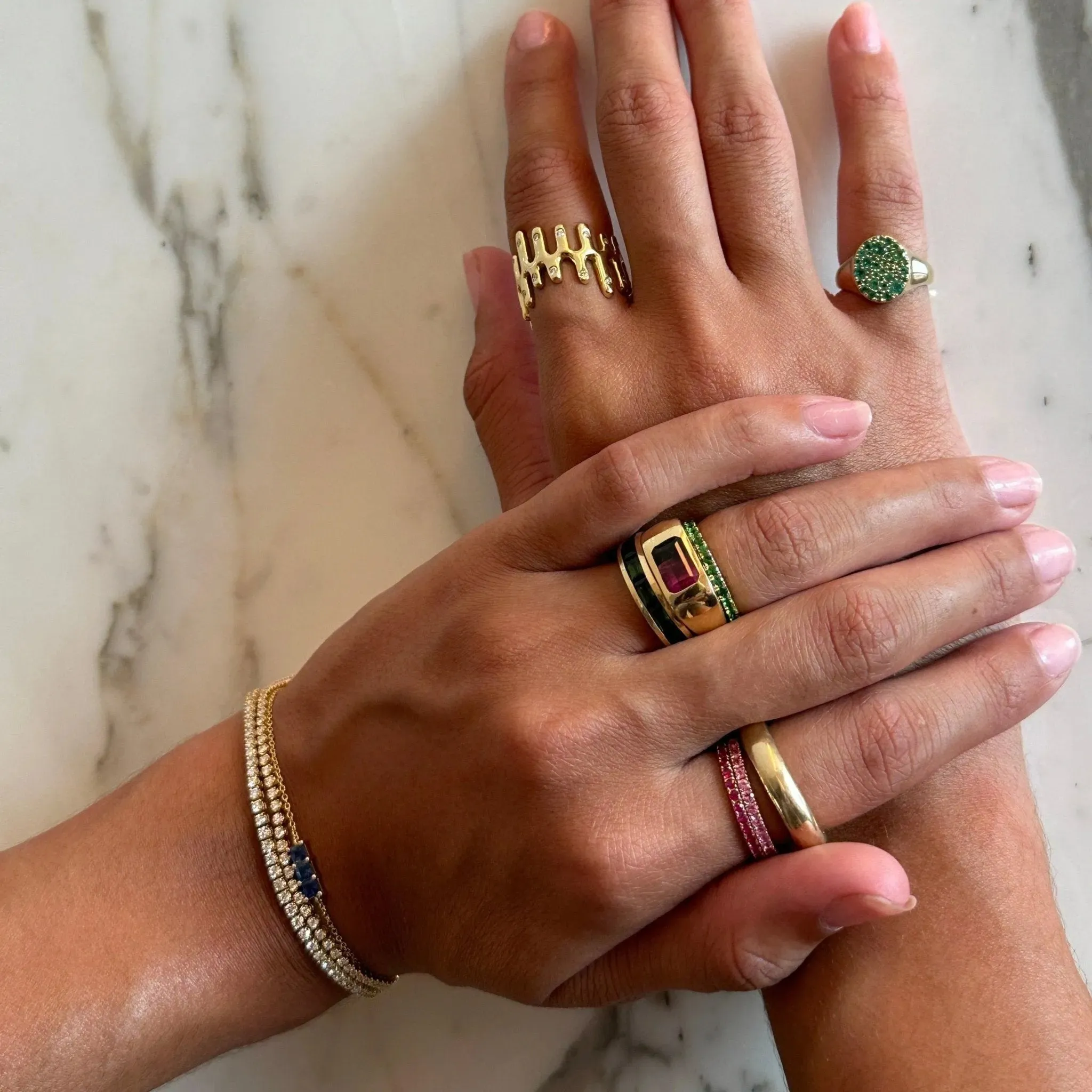 Triple Princess Cut Bracelet