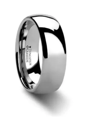 Tungsten Carbide ??Dominus?? 8mm Domed Wedding Band