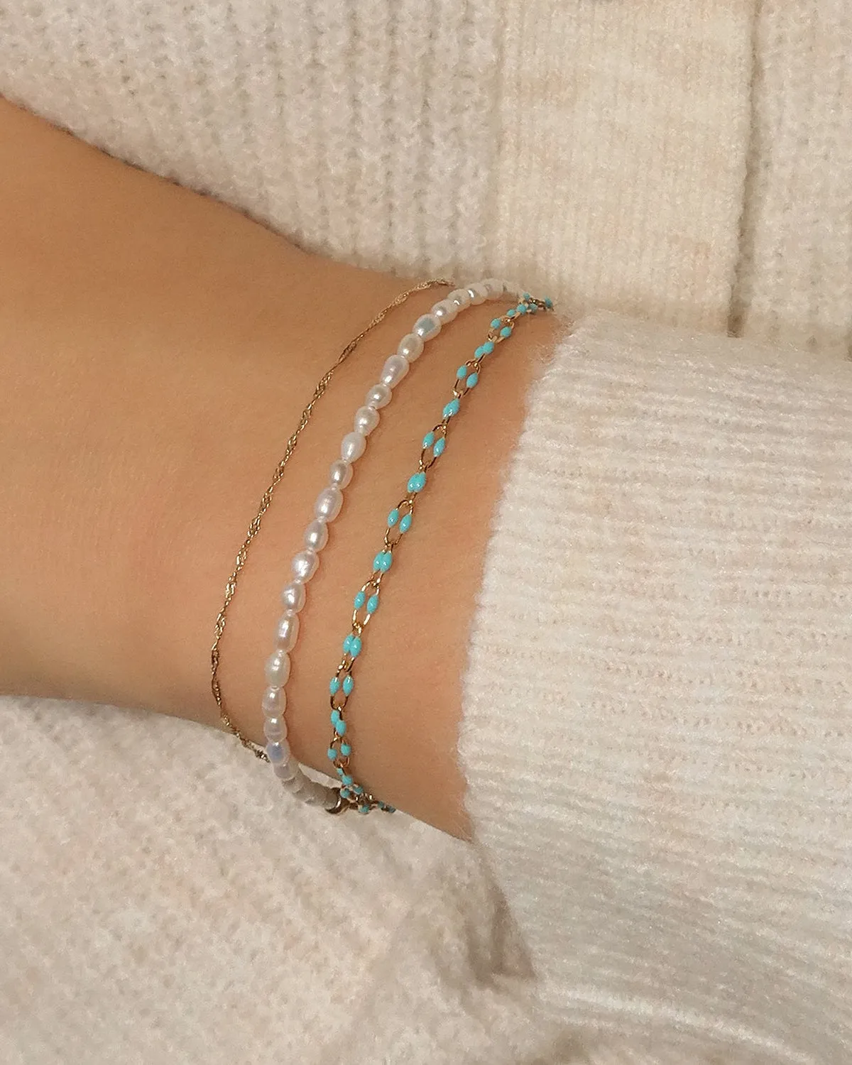 Turquoise U-Link Candy Chain Bracelet