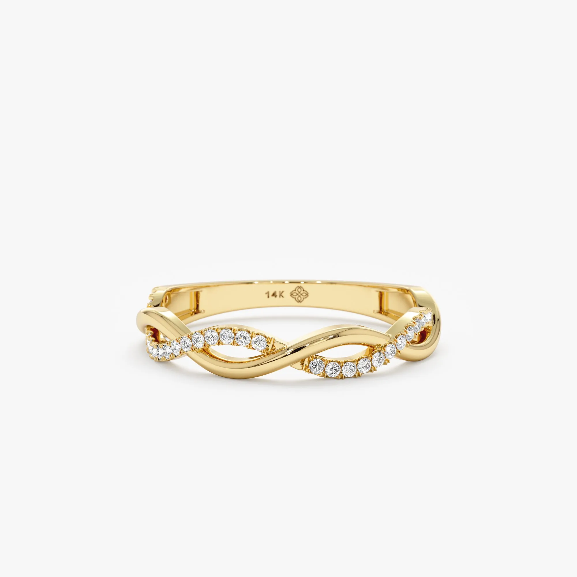 Twisted Diamond Half Eternity Ring, Emily