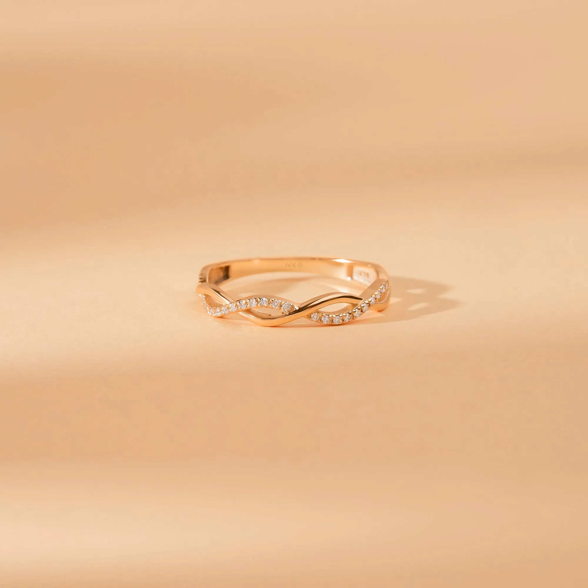 Twisted Diamond Half Eternity Ring, Emily