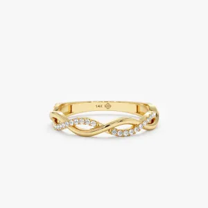 Twisted Diamond Half Eternity Ring, Emily